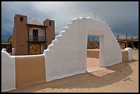 San Geronimo (St Jerome) church. Taos, New Mexico, USA (color)