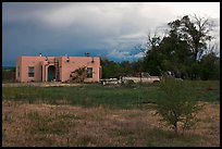 Adobe house on the reservation. Taos, New Mexico, USA (color)