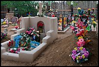 Earth-covered tombs. Taos, New Mexico, USA