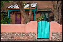 Residential front yard. Taos, New Mexico, USA