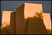 Massive adobe walls and buttresses of San Francisco de Asisis church, Rancho de Taos. Taos, New Mexico, USA ( color)