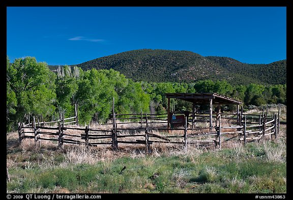 Cattle enclosure, Picuris Pueblo. New Mexico, USA