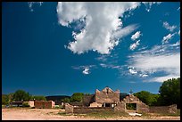 Picuris Pueblo and church. New Mexico, USA (color)