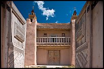 Church San Jose de Gracia seen through front doors. New Mexico, USA ( color)