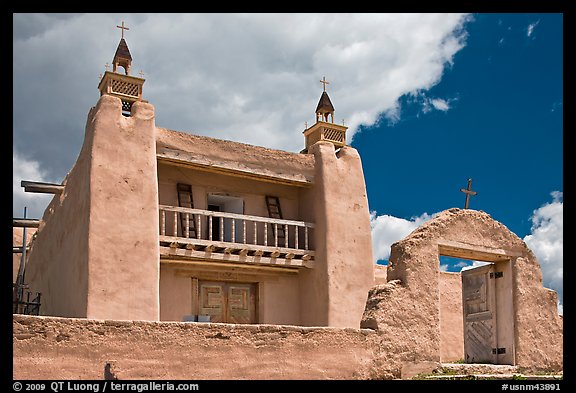 Church of Santo Tomas Del Rio de Las Trampas. New Mexico, USA (color)