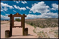 Marker and high desert scenery. New Mexico, USA ( color)