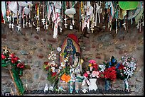 Niche with popular worship objects, Sanctuario de Chimayo. New Mexico, USA (color)