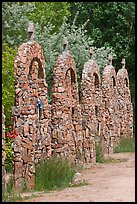 Row of crosses, Sanctuario de Chimayo. New Mexico, USA ( color)