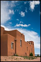 Modern church in adobe style. New Mexico, USA (color)