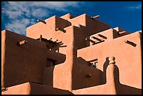 Pueblo style Loreto Inn. Santa Fe, New Mexico, USA (color)
