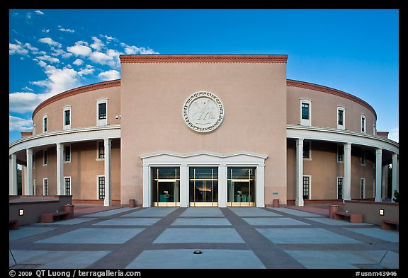 The Roundhouse (New Mexico Capitol). Santa Fe, New Mexico, USA (color)