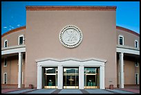 West entrance of New state Mexico Capitol. Santa Fe, New Mexico, USA (color)