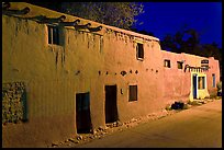 Oldest house in the US at night. Santa Fe, New Mexico, USA ( color)