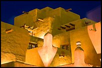 Detail of pueblo style architecture of Loreto Inn. Santa Fe, New Mexico, USA ( color)