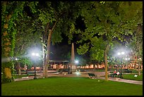 Park on the Plazza by night. Santa Fe, New Mexico, USA ( color)