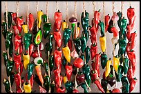 Ceramic peppers for sale. Santa Fe, New Mexico, USA