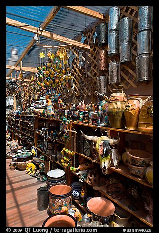 Souvenirs store. Santa Fe, New Mexico, USA (color)