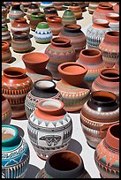 Pottery for sale. Santa Fe, New Mexico, USA (color)