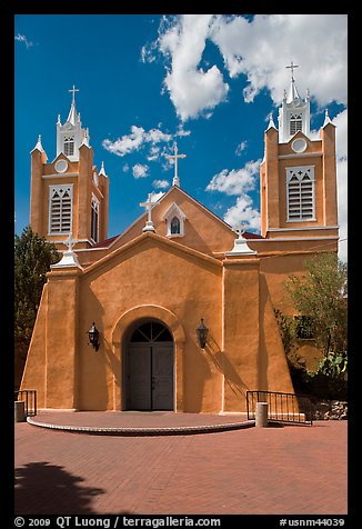 San Felipe de Neri church. Albuquerque, New Mexico, USA (color)