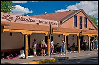 Arcade with craft sellers, old town plazza. Albuquerque, New Mexico, USA