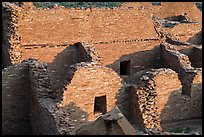 Interconnected rooms, Pueblo Bonito. Chaco Culture National Historic Park, New Mexico, USA ( color)