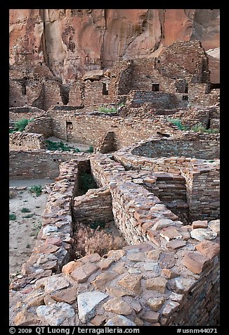 Ancient Pueblo Bonito ruins. Chaco Culture National Historic Park, New Mexico, USA