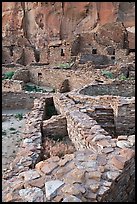 Ancient Pueblo Bonito ruins. Chaco Culture National Historic Park, New Mexico, USA (color)