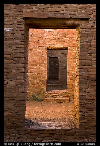 Chacoan doors. Chaco Culture National Historic Park, New Mexico, USA (color)