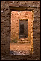 Chacoan doors. Chaco Culture National Historic Park, New Mexico, USA (color)