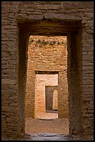 Chaco doorways. Chaco Culture National Historic Park, New Mexico, USA ( color)