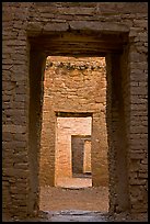 Chaco doorways. Chaco Culture National Historic Park, New Mexico, USA