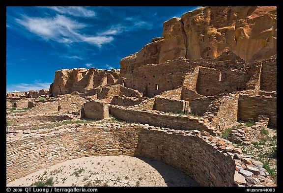 Ancient pueblo. Chaco Culture National Historic Park, New Mexico, USA