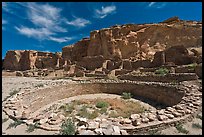 Ceremonial Kiva in Pueblo Bonito. Chaco Culture National Historic Park, New Mexico, USA ( color)