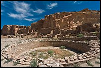 Ceremonial Kiva in Pueblo Bonito. Chaco Culture National Historic Park, New Mexico, USA (color)