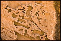 Holes in rock. Chaco Culture National Historic Park, New Mexico, USA ( color)