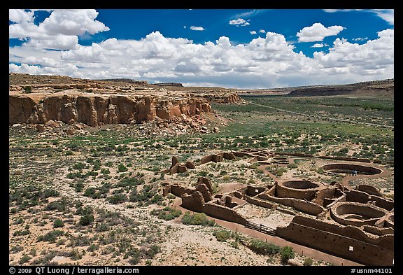 Chetro Ketl and Chaco Canyon. Chaco Culture National Historic Park, New Mexico, USA (color)