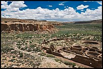 Chetro Ketl and Chaco Canyon. Chaco Culture National Historic Park, New Mexico, USA (color)