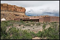 Visitor center. Chaco Culture National Historic Park, New Mexico, USA (color)