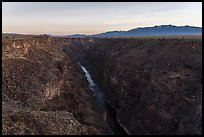 Rio Grande Gorge from Rio Grande Gorge Bridge. Rio Grande Del Norte National Monument, New Mexico, USA ( color)