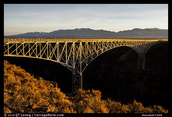 Rio Grande Gorge Bridge. Rio Grande Del Norte National Monument, New Mexico, USA (color)