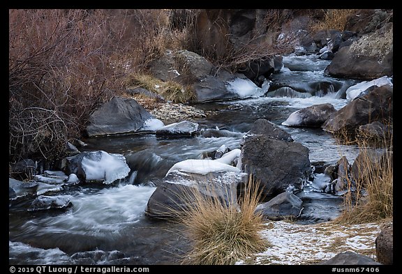 Stream in winter. Rio Grande Del Norte National Monument, New Mexico, USA (color)