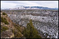 Red River Gorge and Sangre De Cristo Mountains in winter. Rio Grande Del Norte National Monument, New Mexico, USA ( color)