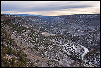 Rio Grande Gorge from Chawalauna Overlook in winter. Rio Grande Del Norte National Monument, New Mexico, USA ( color)