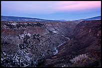 Upper Rio Grande Gorge, sunrise. Rio Grande Del Norte National Monument, New Mexico, USA ( color)
