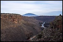 Rio Grande Gorge and Ute Mountain. Rio Grande Del Norte National Monument, New Mexico, USA ( color)