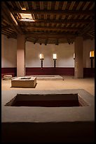 Inside the reconstructed Great Kiva. Aztek Ruins National Monument, New Mexico, USA ( color)