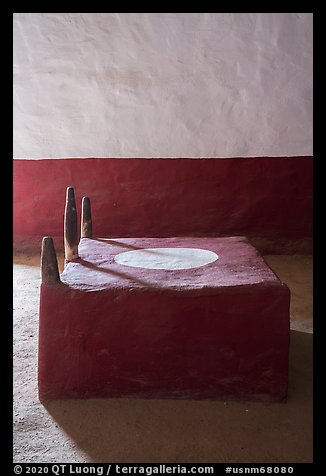 Furniture detail, Great Kiva. Aztek Ruins National Monument, New Mexico, USA (color)