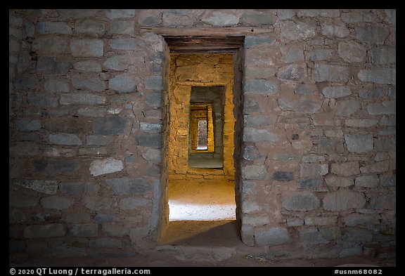 Inside West Ruin. Aztek Ruins National Monument, New Mexico, USA (color)