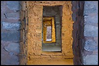 Aligned doors, West Ruin. Aztek Ruins National Monument, New Mexico, USA ( color)