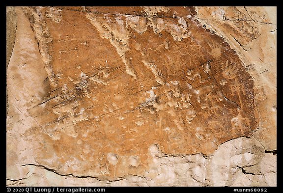 Petroglyphs. El Morro National Monument, New Mexico, USA (color)